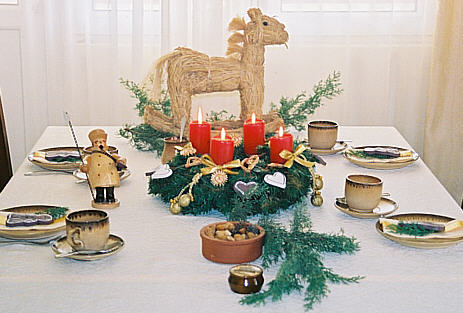 Advent Deko Tisch Dekoration 