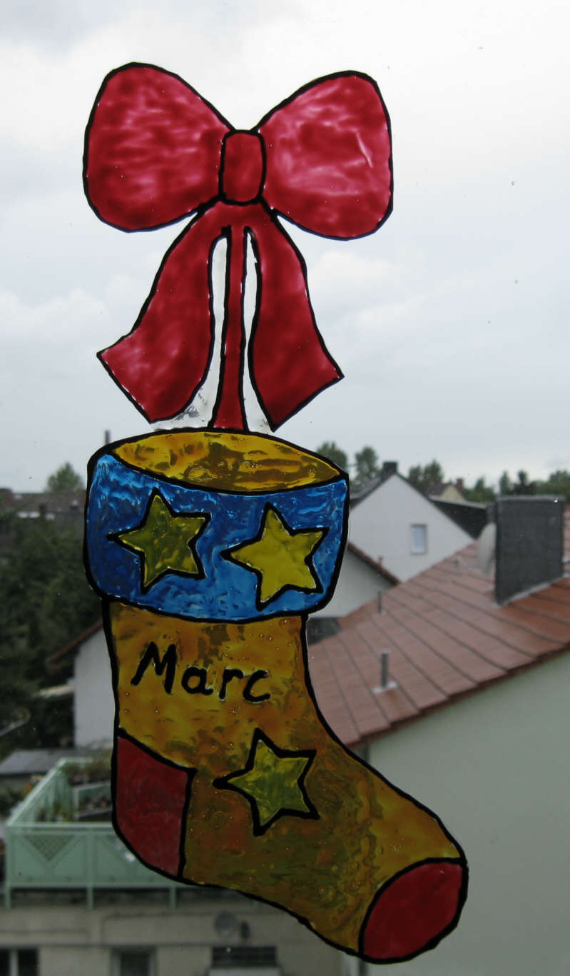 Der Nikolausstiefel, Fensterschmuck für die Adventszeit