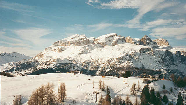 Ski Gebiet in der nähe von Alta Badia in den Dolomiten