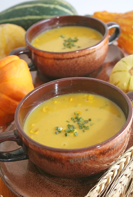 Kürbissuppe mit Sahne